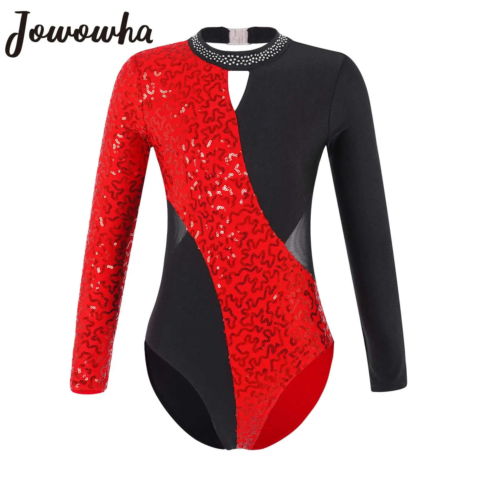 Kids Girls Glitter Sequins Ballet Dance Leotards Long Sleeve Hollow Back Contrast Color Gymnastics Workout Dancewear Bodysuit
Kids Girls Glitter Sequins Ballet Dance Leotards Long Sleeve Hollow Back Contrast Color Gymnastics Workout Dancewear Bodysuit