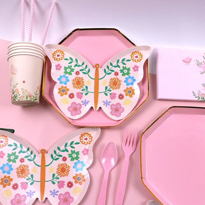 Butterfly Cartoon Disposable Tableware Paper Plates Cups Balloons Wedding Decor Baby Shower Birthday Butterfly Party Supplies
Butterfly Cartoon Disposable Tableware Paper Plates Cups Balloons Wedding Decor Baby Shower Birthday Butterfly Party Supplies