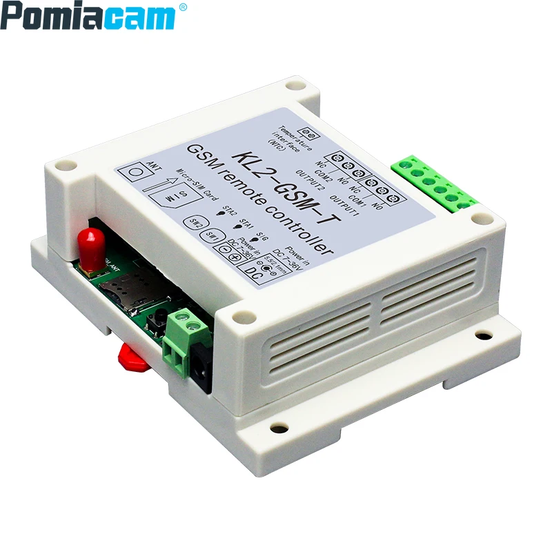GSM alarm with SMS controller dual relay switch module KL2-GSM-T with temperature sensor 10A/250VAC 10A/30VDC free charge call
GSM alarm with SMS controller dual relay switch module KL2-GSM-T with temperature sensor 10A/250VAC 10A/30VDC free charge call