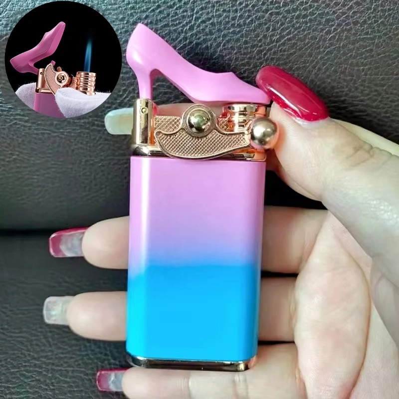 New 6Colors Creative Rocker Arm High Heels Lighter Jet Butane Direct Charge Inflatable Lighter Personalized Women's Somking Gift
New 6Colors Creative Rocker Arm High Heels Lighter Jet Butane Direct Charge Inflatable Lighter Personalized Women's Somking Gift