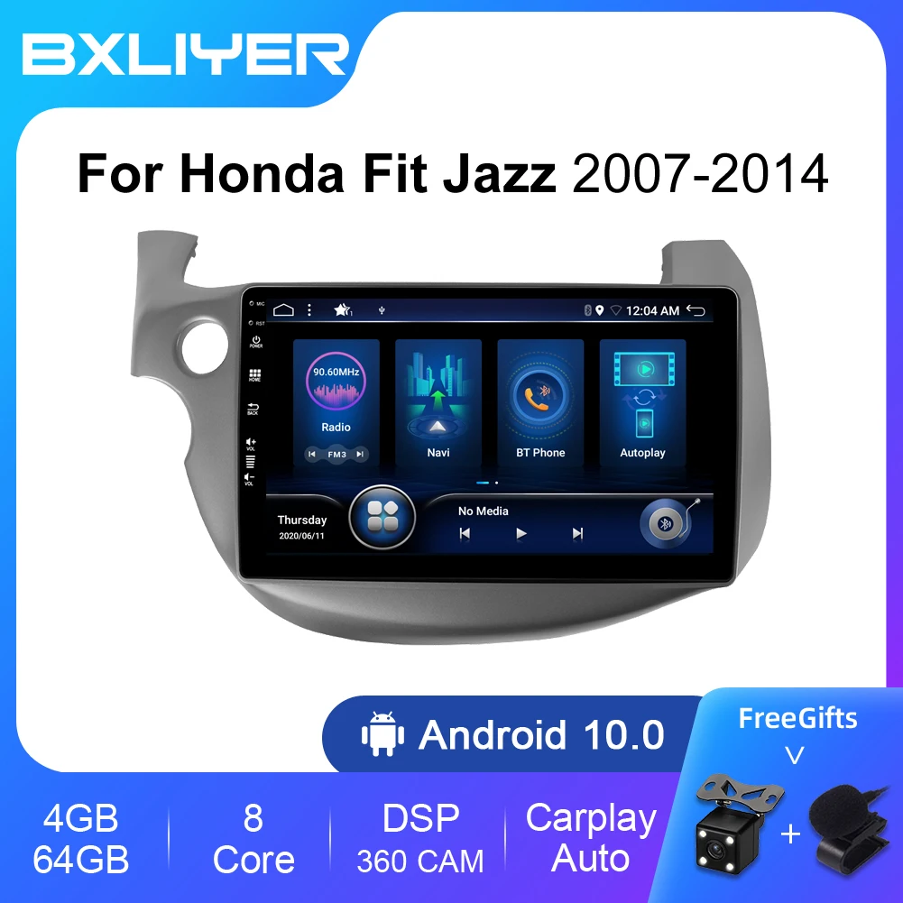 Автомагнитола BXLIYER, Android 10, для HONDA FIT JAZZ 2007-2013, мультимедийный видеоплеер, 2 Din, GPS-навигация, Carplay DSP, 4 Гб + 64 ГБ
Автомагнитола BXLIYER, Android 10, для HONDA FIT JAZZ 2007-2013, мультимедийный видеоплеер, 2 Din, GPS-навигация, Carplay DSP, 4 Гб + 64 ГБ