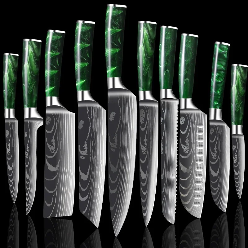 Japanese Knife Chef Knife Damascus Laser Meat cleaver Slicing Knife Kitchen Knife Knife Green Twig Boning Knife knives set
Japanese Knife Chef Knife Damascus Laser Meat cleaver Slicing Knife Kitchen Knife Knife Green Twig Boning Knife knives set