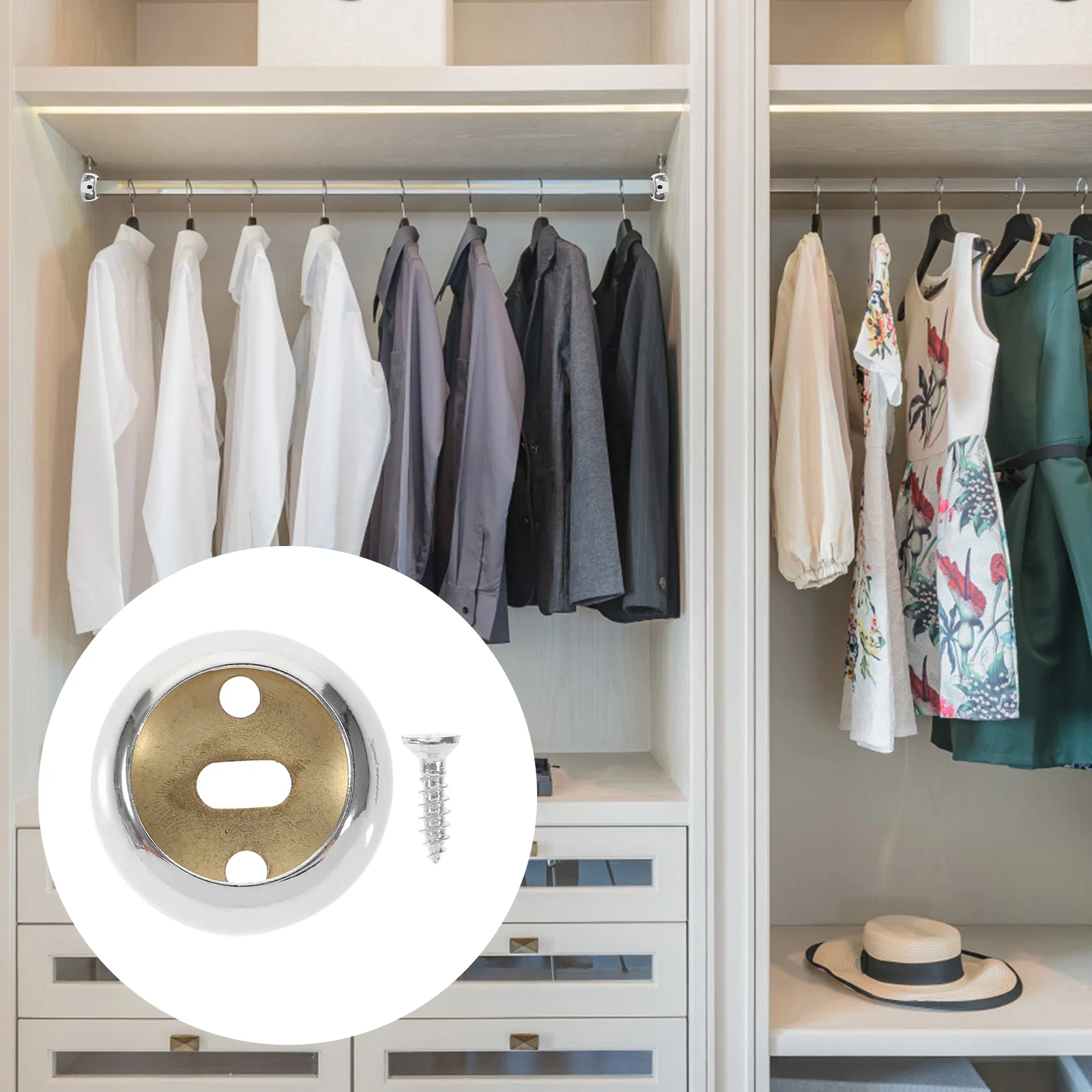 End Supports Wardrobe Replacement Stainless Steel Socket Holder Closet Rod Brackets Closet Brackets Closet Pole Socket
End Supports Wardrobe Replacement Stainless Steel Socket Holder Closet Rod Brackets Closet Brackets Closet Pole Socket