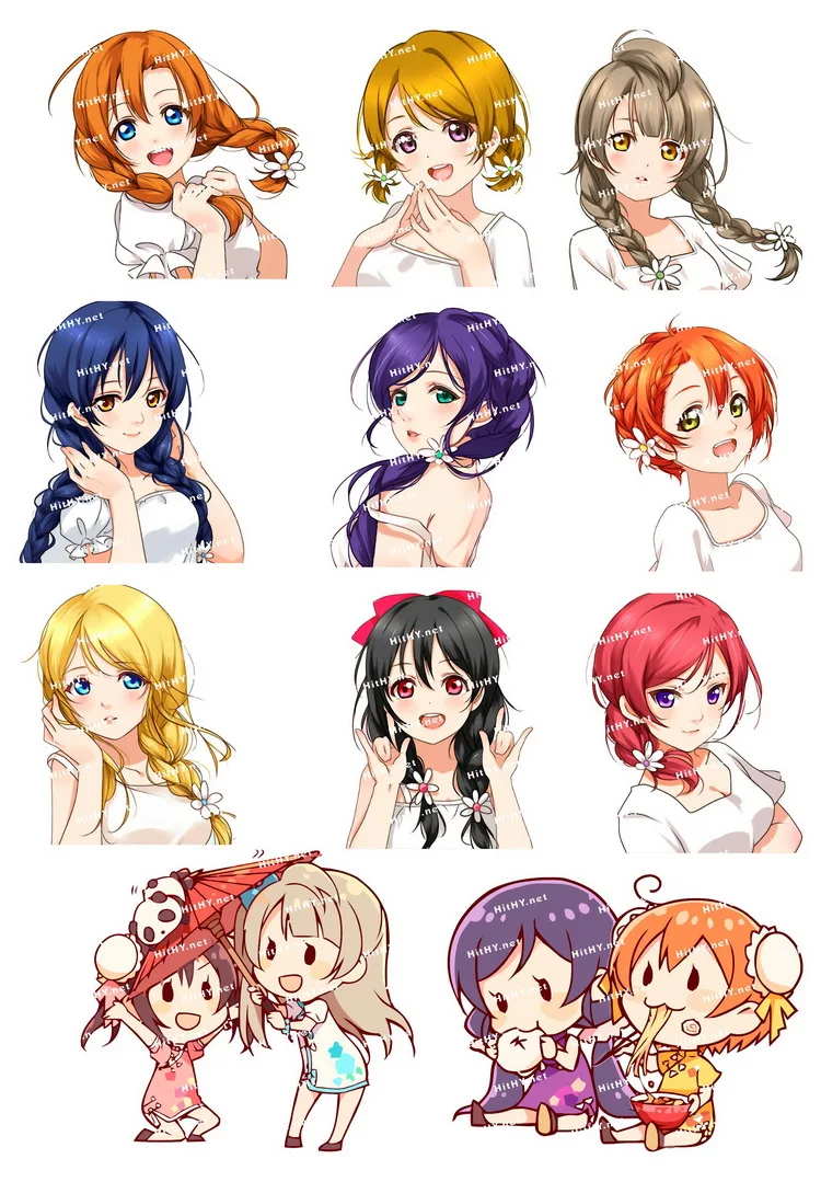 1 Sheet(21x15cm) LoveLive!School idol project Waterproof DIY Album Diary Luggage Label Sticker Anime Fans
1 Sheet(21x15cm) LoveLive!School idol project Waterproof DIY Album Diary Luggage Label Sticker Anime Fans