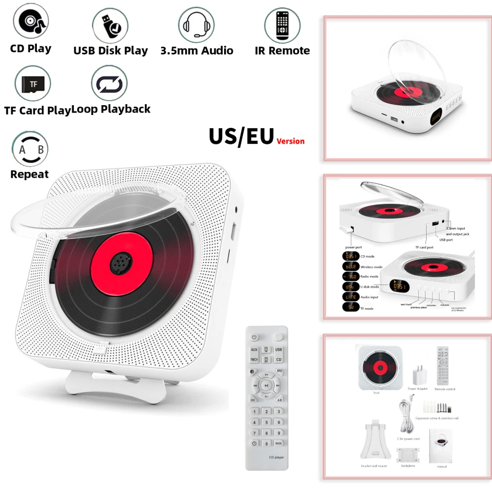 Портативный мини-CD-плеер 6 в 1, Bluetooth-совместим с колонками, стерео, CD-проигрывателями, светодиодным экраном, CD-проигрыватель, музыкальный про...
Портативный мини-CD-плеер 6 в 1, Bluetooth-совместим с колонками, стерео, CD-проигрывателями, светодиодным экраном, CD-проигрыватель, музыкальный про...