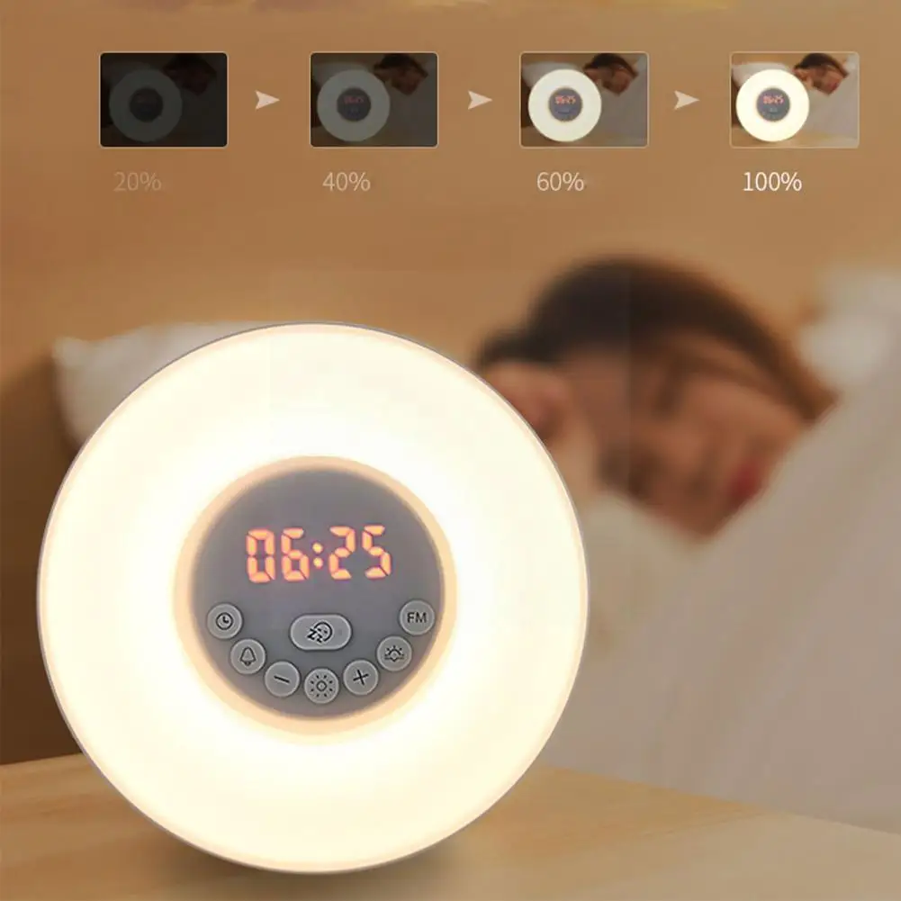 Sunrise Wake-up Light Clock Alarm Wake-up Light Analog Light Light LED Light Wake-up Bedside Light Night Sun R2M6
Sunrise Wake-up Light Clock Alarm Wake-up Light Analog Light Light LED Light Wake-up Bedside Light Night Sun R2M6