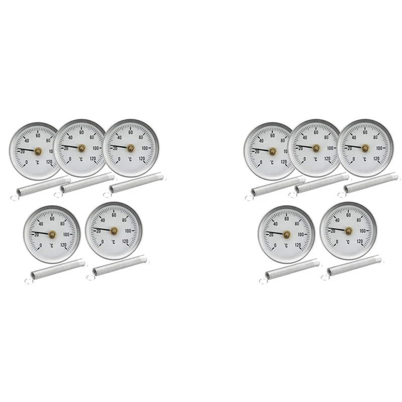 63Mm Pipe Clip-On Dial Thermometer Temperature Round Plate Gauge With Spring,Range 0-120℃, Aluminum Case, 10Pcs Set
63Mm Pipe Clip-On Dial Thermometer Temperature Round Plate Gauge With Spring,Range 0-120℃, Aluminum Case, 10Pcs Set