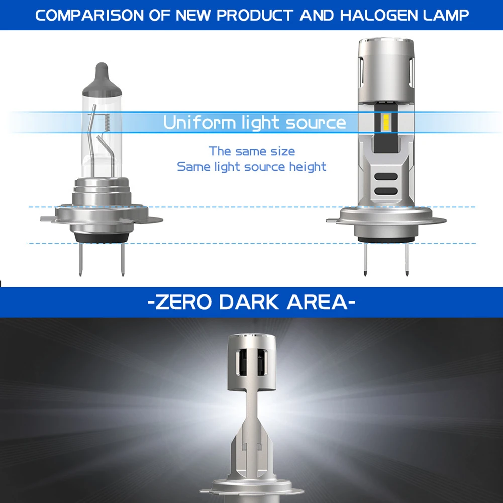 Car Bulbs 2Pcs/Set 5530 LED Chips 6000K White Aviation Aluminum DC 9-36V LED Headlight Brand New Car Spare Parts
Car Bulbs 2Pcs/Set 5530 LED Chips 6000K White Aviation Aluminum DC 9-36V LED Headlight Brand New Car Spare Parts