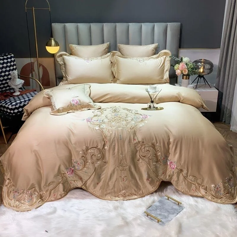 Vintage Embroidery Duvet Egyptian Cotton Ultra Soft Bedding Comforter Cover Zipper Corner Ties Bed Sheet Queen King 4Pcs
Vintage Embroidery Duvet Egyptian Cotton Ultra Soft Bedding Comforter Cover Zipper Corner Ties Bed Sheet Queen King 4Pcs