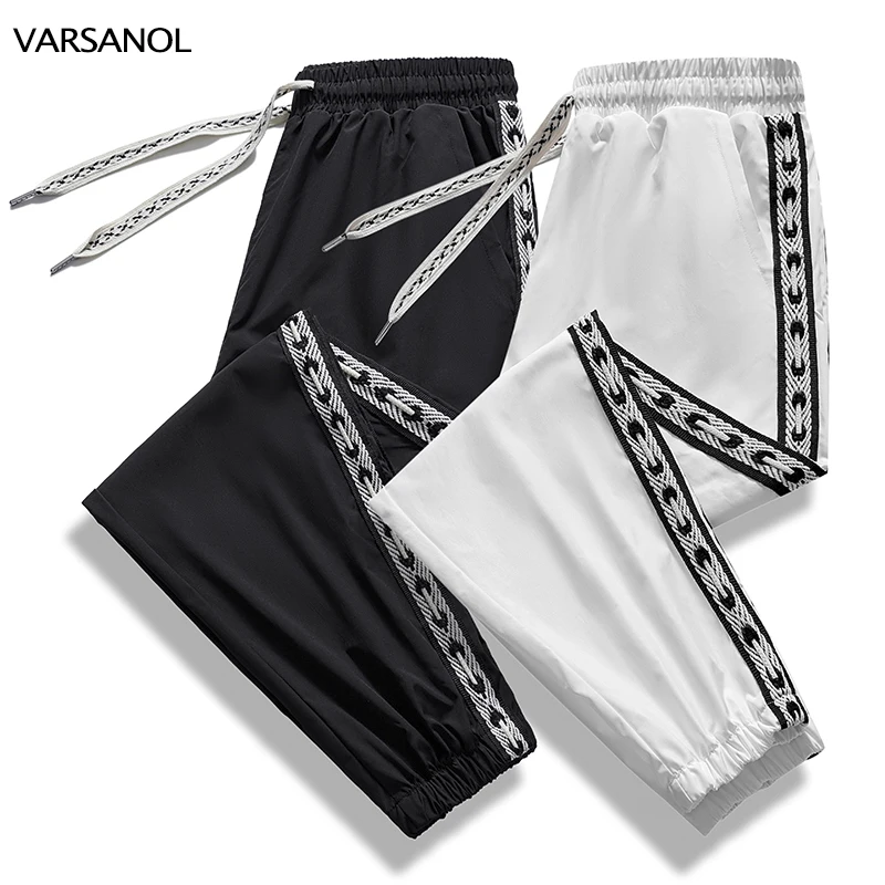 Брюки VARSANOL мужские с завязками, модные джоггеры, брюки-карандаш из полиэстера, уличная одежда, черные, весна-лето
Брюки VARSANOL мужские с завязками, модные джоггеры, брюки-карандаш из полиэстера, уличная одежда, черные, весна-лето
