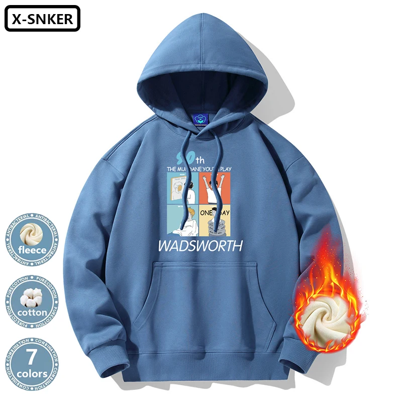 Cotton Plush Hoodie High Street Prints Letters Printing Sweatshirts Thick Fleece Pullover Male Female 7Colors Clothing
Cotton Plush Hoodie High Street Prints Letters Printing Sweatshirts Thick Fleece Pullover Male Female 7Colors Clothing
