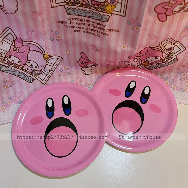 

Розовое круглое блюдо Kirby с открытым ртом, 16 см, каучуковая аминовая тарелка для закусок, мультяшная милая фотография для девочек, подарок на день рождения
