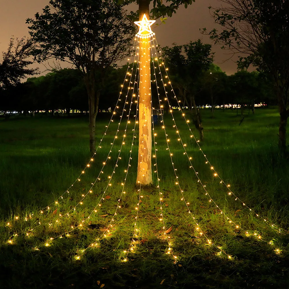 EU/US LED String Light 350 LEDs Star Waterfall Lights 8Modes Christmas Tree Topper Light Waterproof Outdoor Decor Garland Light
EU/US LED String Light 350 LEDs Star Waterfall Lights 8Modes Christmas Tree Topper Light Waterproof Outdoor Decor Garland Light