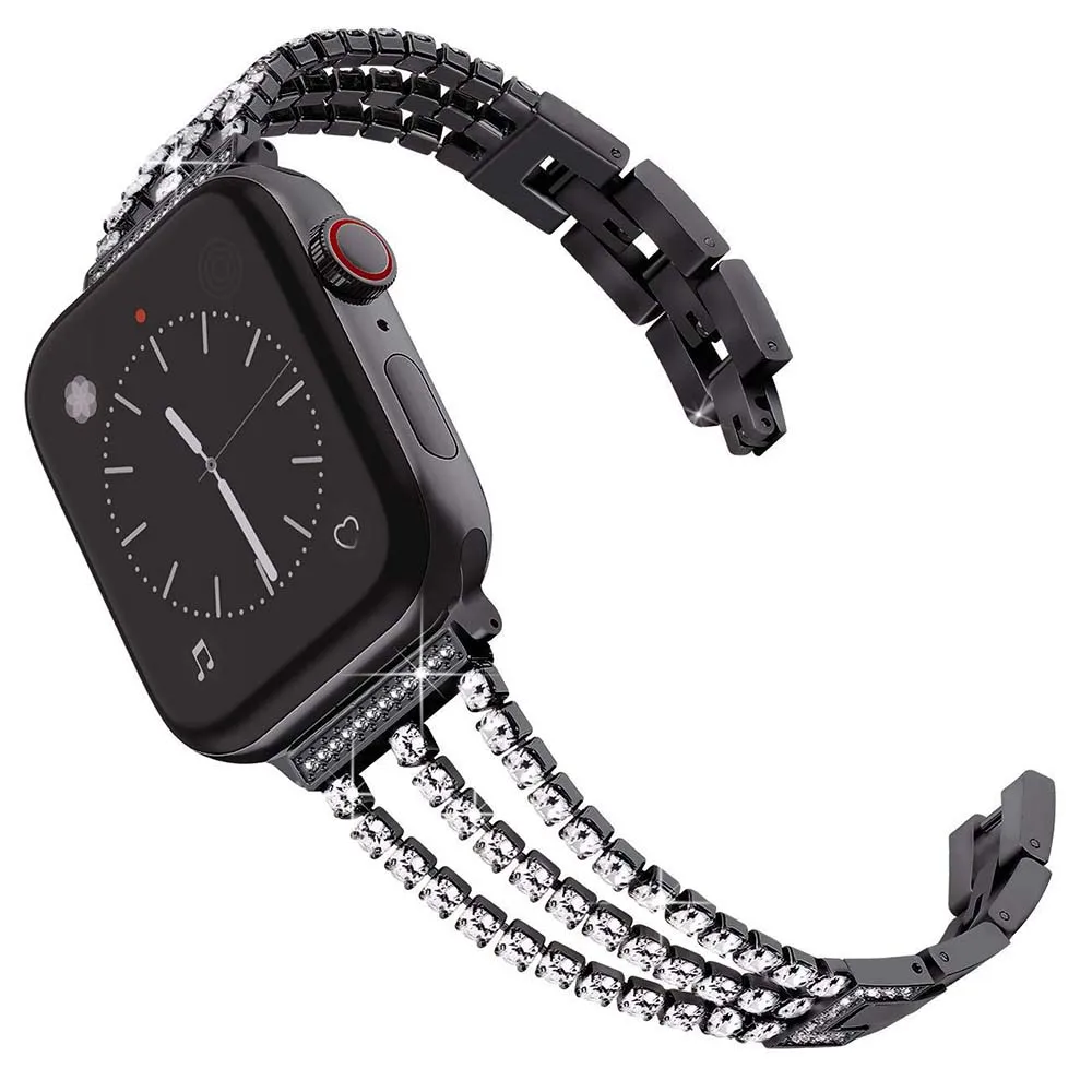 Ремешок из нержавеющей стали для Apple Watch Series 44 мм 42 мм 40 мм 38 мм 41/45 мм, браслет-цепочка со стразами для iWatch Band 7 6 SE 5 4 3
Ремешок из нержавеющей стали для Apple Watch Series 44 мм 42 мм 40 мм 38 мм 41/45 мм, браслет-цепочка со стразами для iWatch Band 7 6 SE 5 4 3