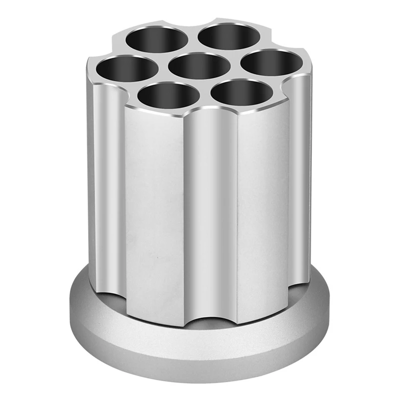 Revolver Pen Holder With 7-Slot Cylindrical Design Heavy-Duty Non-Slip Aluminum Alloy Office Creative Ornaments
Revolver Pen Holder With 7-Slot Cylindrical Design Heavy-Duty Non-Slip Aluminum Alloy Office Creative Ornaments