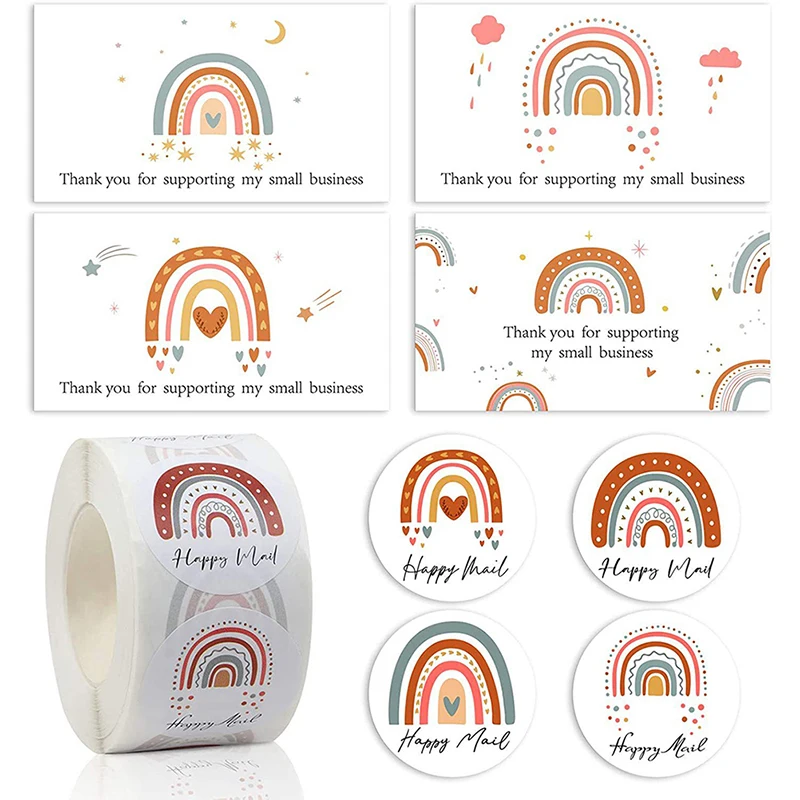 Rainbow Happy Mail Stickers Thank You Cards for Small Business Decorative Sticky Label for Envelope Seals Box Packaging
Rainbow Happy Mail Stickers Thank You Cards for Small Business Decorative Sticky Label for Envelope Seals Box Packaging