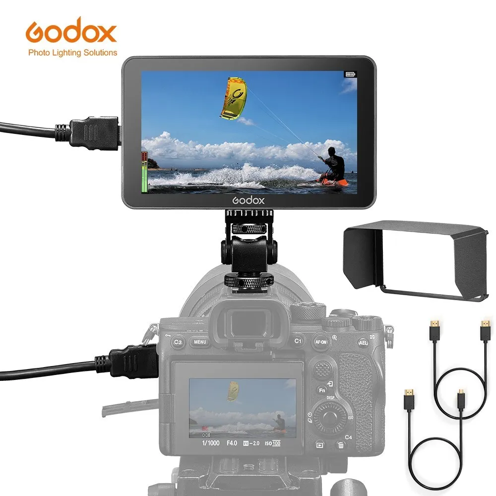 Godox GM6S 4K HDMI монитор 5 дюймов DSLR 3D LUT сенсорный экран IPS FHD 1920x1080 Видео сверхъяркая