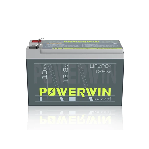POWERWIN 12,8 В, 10 Ач BT10, 128 Втч, встроенная перезаряжаемая батарея BMS LiFePO4, электрическая игрушка, ИБП, автономный солнечный аккумулятор, 4000+ глубоких циклов