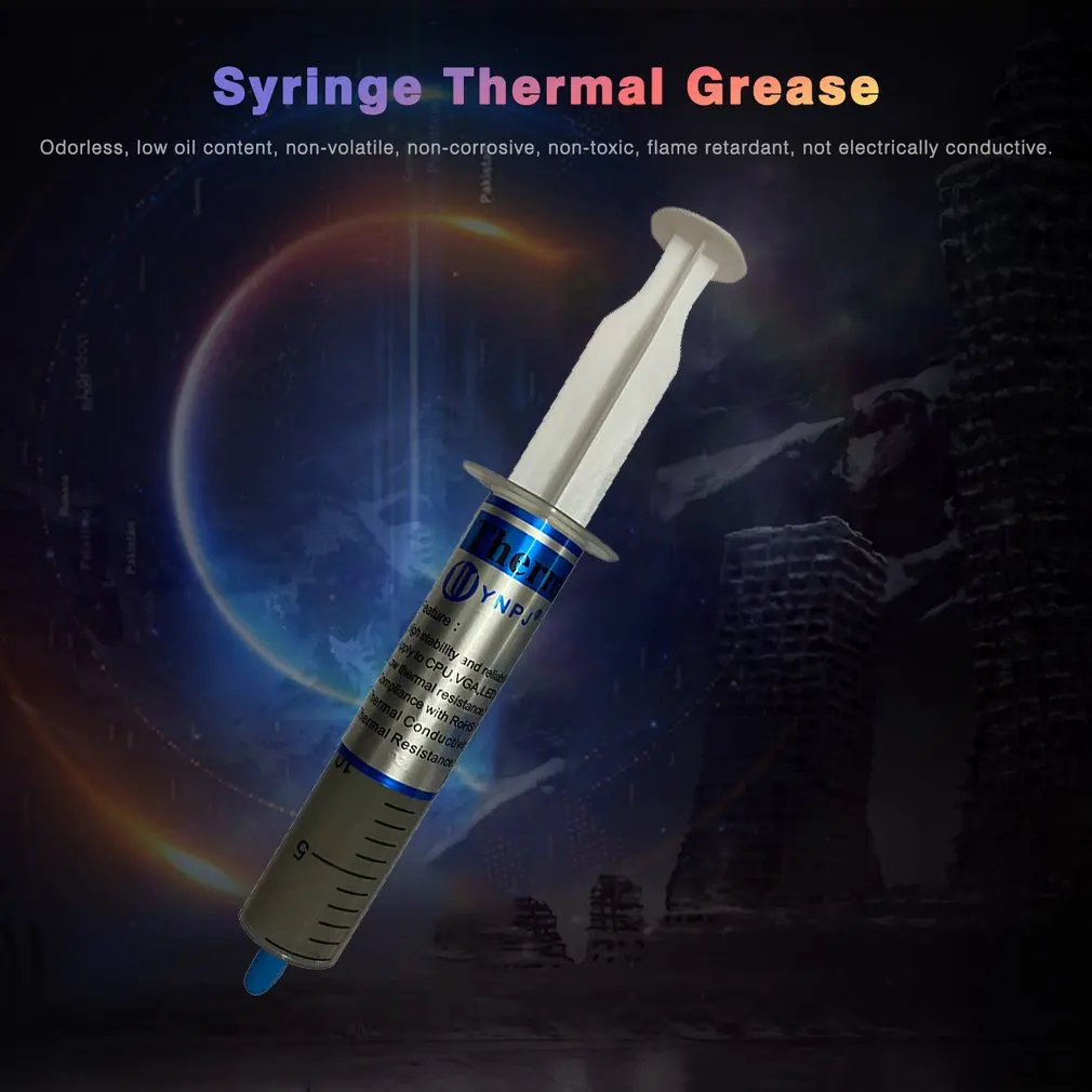 New 30g Syringe Thermal Grease gray CPU Chip Heatsink Paste Conductive Compound ABS Material Wholesale
New 30g Syringe Thermal Grease gray CPU Chip Heatsink Paste Conductive Compound ABS Material Wholesale