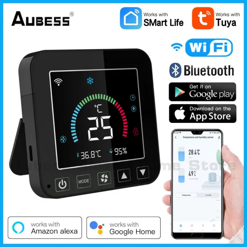 Tuya WIFI Smart Temperature And Humidity Sensor Smart Home Indoor Intelligent Linkaged With Air Conditioner Alexa Google Home
Tuya WIFI Smart Temperature And Humidity Sensor Smart Home Indoor Intelligent Linkaged With Air Conditioner Alexa Google Home