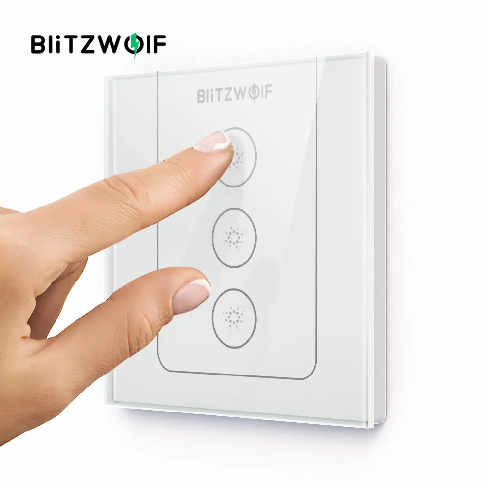 BlitzWolf EU Plug Wifi+RF Dual Remote Smart Switch Light Controller 86 Mode 3 Ways Smart Light Touch Wall Switch work with Alexa
BlitzWolf EU Plug Wifi+RF Dual Remote Smart Switch Light Controller 86 Mode 3 Ways Smart Light Touch Wall Switch work with Alexa