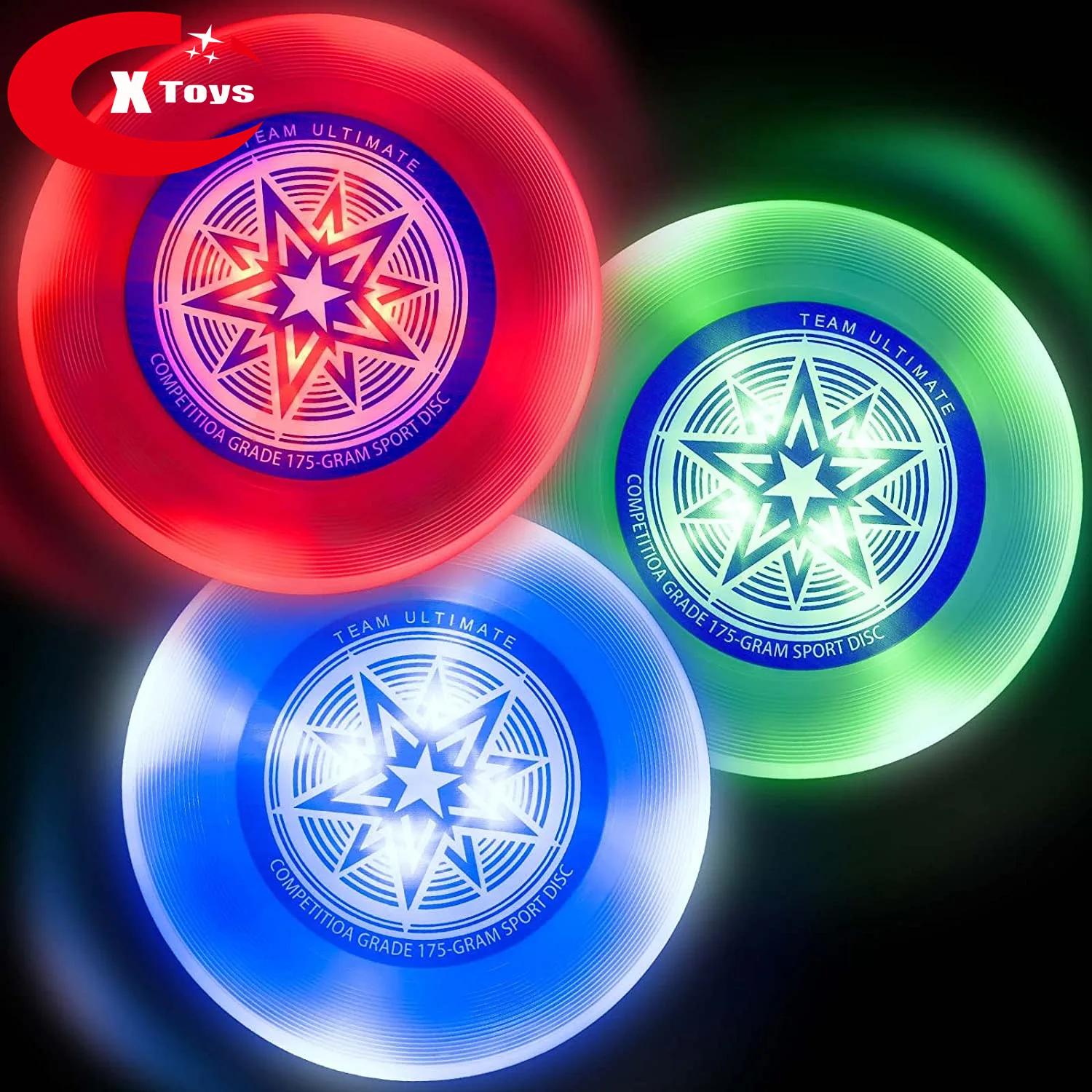 

LED Ultimate Flying Disc 175 Gram Sport Disc Suitable for Competitions Team Flying Disc for for Beach Park Pet