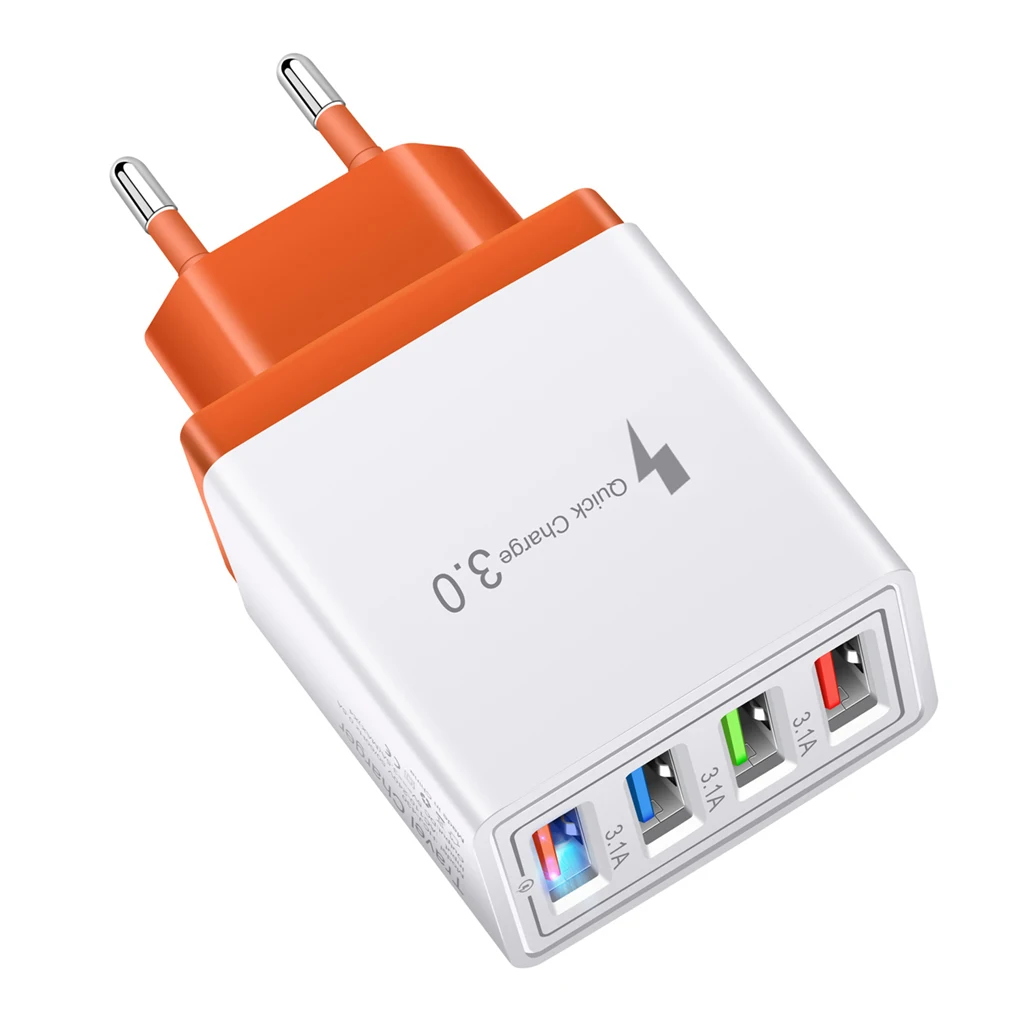 4 USB Ports Fast Charging USB Power Adapter Phone Travel Home Charger US EU Plug For Xiaomi M15 5S 5S Mix Samsung
4 USB Ports Fast Charging USB Power Adapter Phone Travel Home Charger US EU Plug For Xiaomi M15 5S 5S Mix Samsung