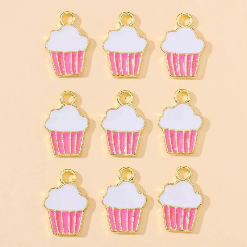 30Pcs/Lot 10*14mm Cute Enamel Small Cup Cake Alloy Charms For Earrings Pendants DIY Handmade Jewelry Making Accessories Findings
30Pcs/Lot 10*14mm Cute Enamel Small Cup Cake Alloy Charms For Earrings Pendants DIY Handmade Jewelry Making Accessories Findings