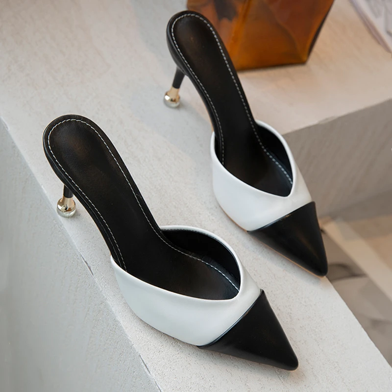 2022 Elegant Slip On Mules Fashion Pointed Toes Sandals Women Summer Sexy High Heels Slippers White Hot Dress Shoes Black Pumps
2022 Elegant Slip On Mules Fashion Pointed Toes Sandals Women Summer Sexy High Heels Slippers White Hot Dress Shoes Black Pumps