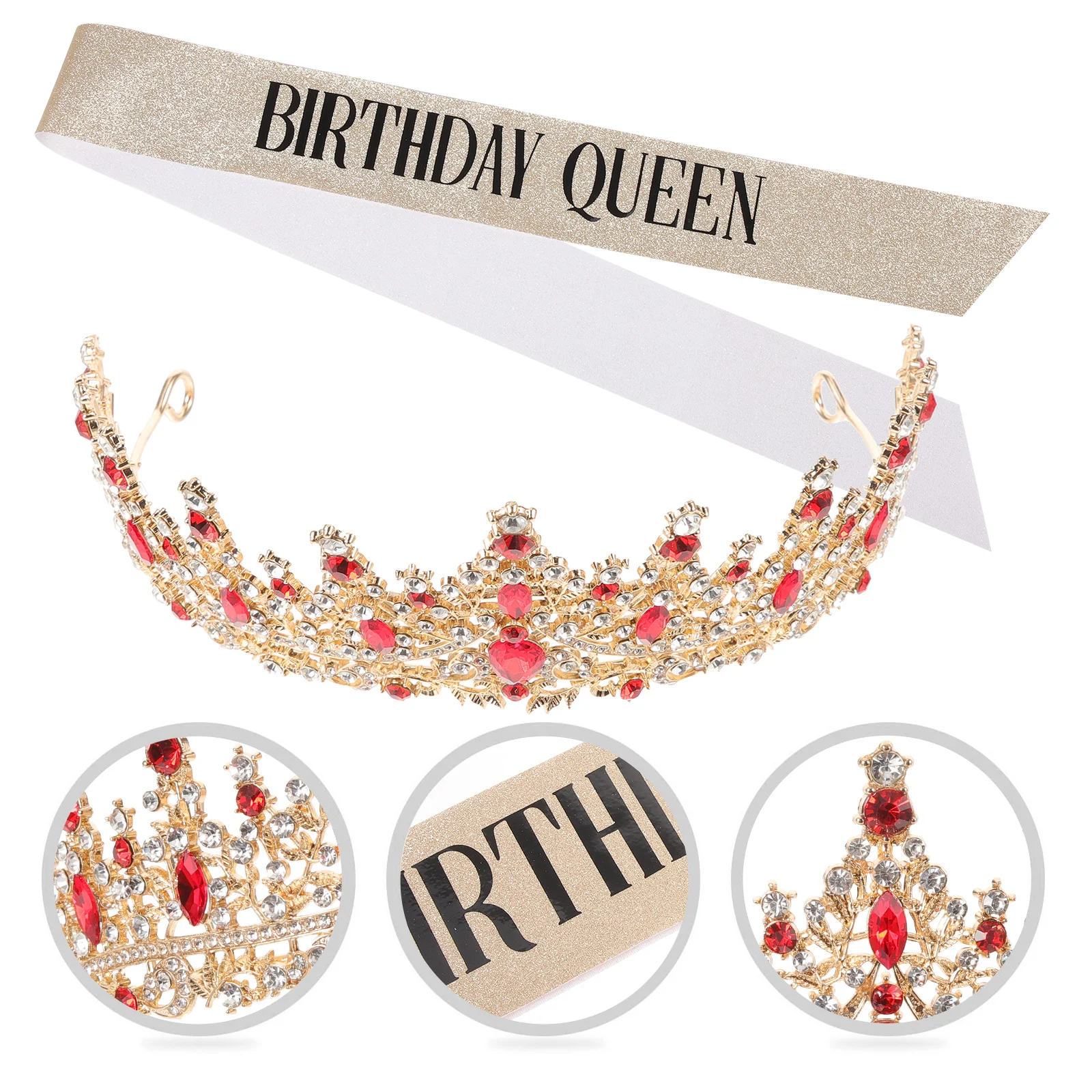 1 Set Wedding Bridal Crown Women Sash Bride Crown Sash Party Accessories for Birthday Prom
1 Set Wedding Bridal Crown Women Sash Bride Crown Sash Party Accessories for Birthday Prom