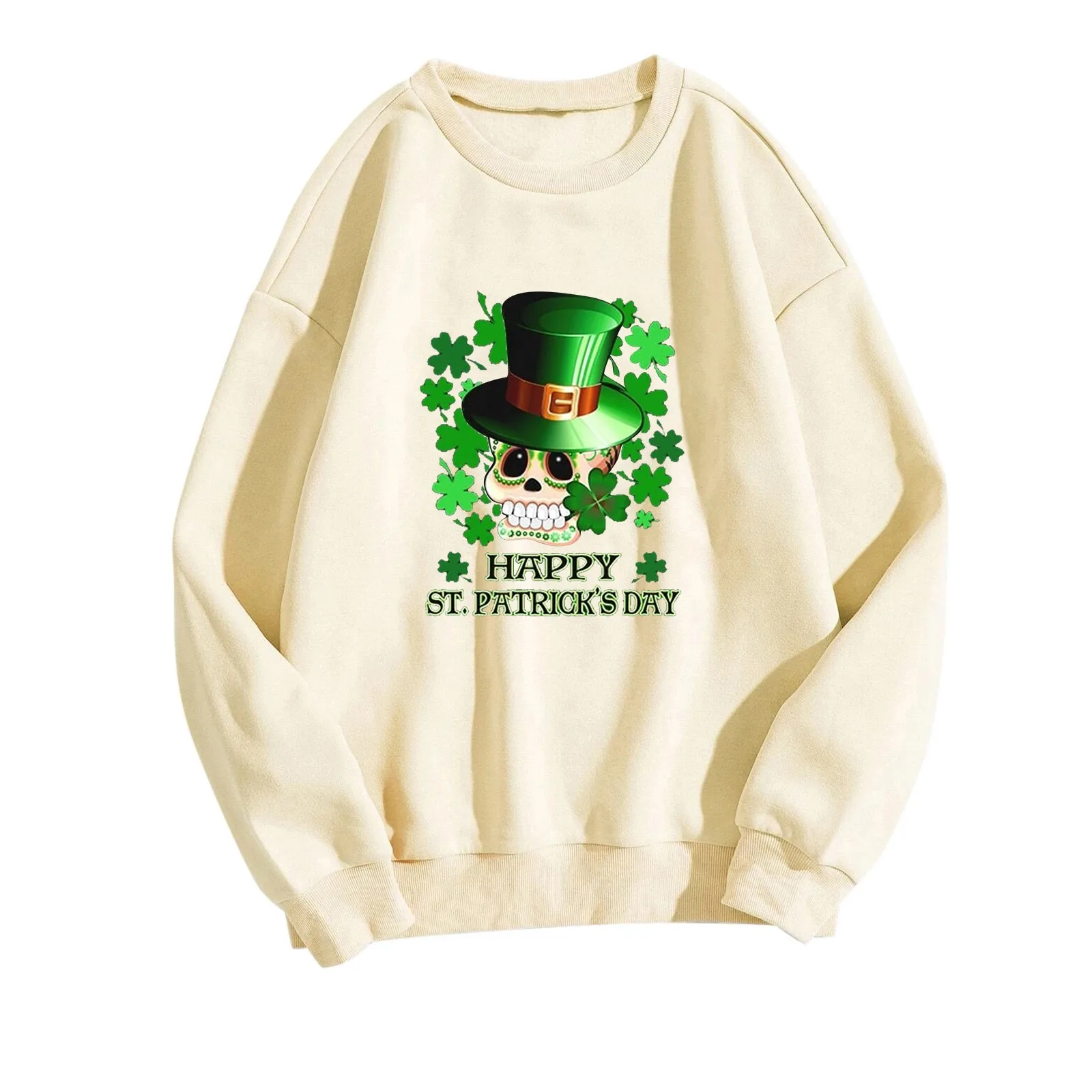 over Hoodie St Patricks Day Womens Casual Long Sleeve Crew Neck Letter Printed Pullover Hoodless Colla Pullover Women 
over Hoodie St Patricks Day Womens Casual Long Sleeve Crew Neck Letter Printed Pullover Hoodless Colla Pullover Women