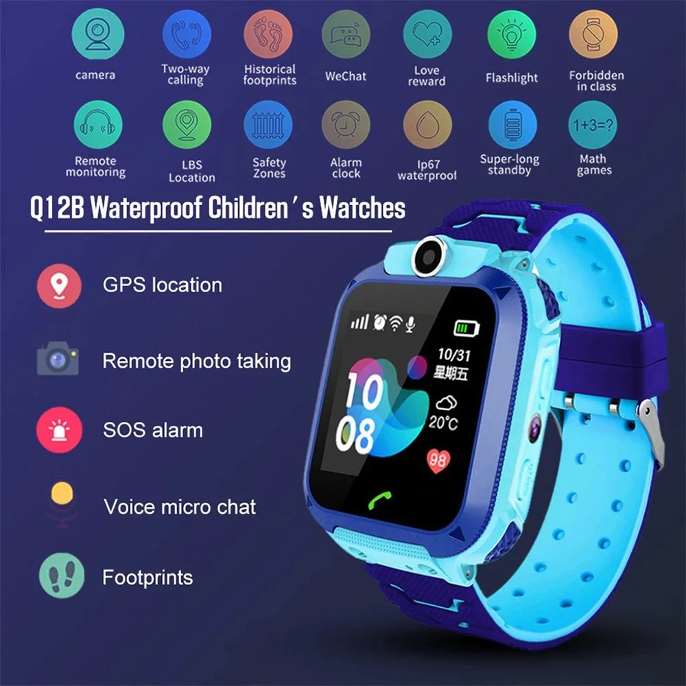 Q12 Kids Smart Watch Phone Voice Chat Smartwatch APP Setracker2 Remote Monitor LBS Location SOS Camera Children's Smart Watches
Q12 Kids Smart Watch Phone Voice Chat Smartwatch APP Setracker2 Remote Monitor LBS Location SOS Camera Children's Smart Watches