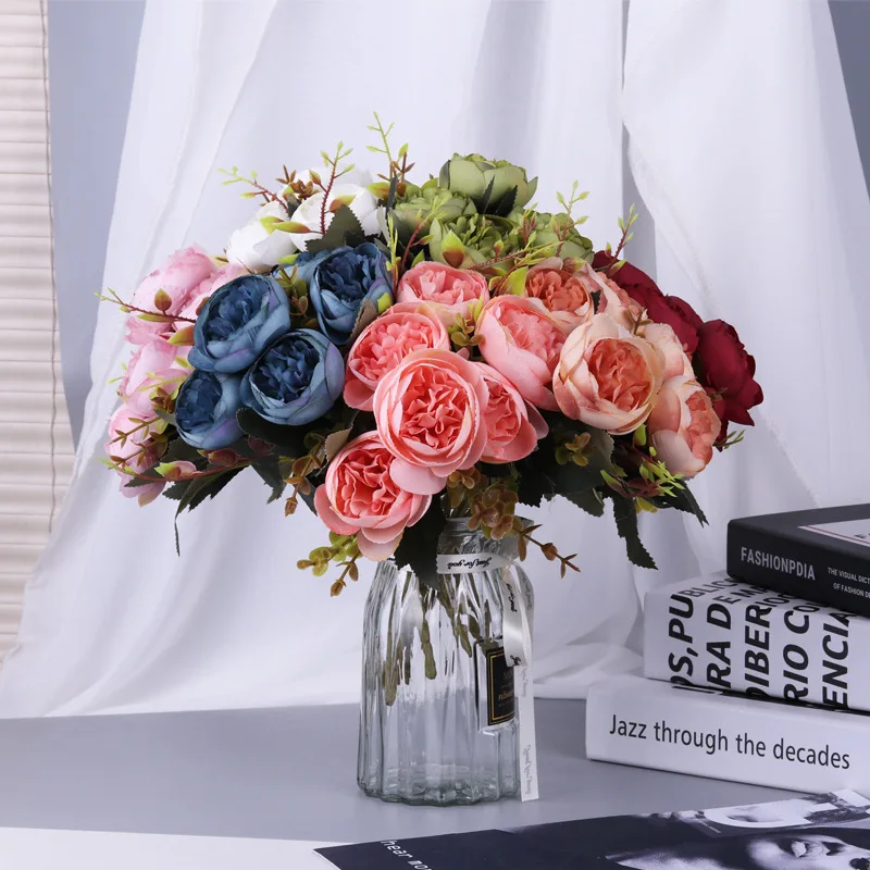 Artificial Flower 28cm6 Head Small Peony Bouquet Diy Home Living Room Flower Arrangement Wedding Decoration Valentine's Day Gift
Artificial Flower 28cm6 Head Small Peony Bouquet Diy Home Living Room Flower Arrangement Wedding Decoration Valentine's Day Gift