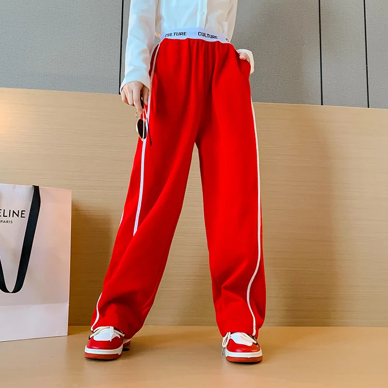 Teen Girls Wide Leg Pants Red Black Gray Fashion Loose Straight Trousers 8 10 11 12 13 14 years
Teen Girls Wide Leg Pants Red Black Gray Fashion Loose Straight Trousers 8 10 11 12 13 14 years