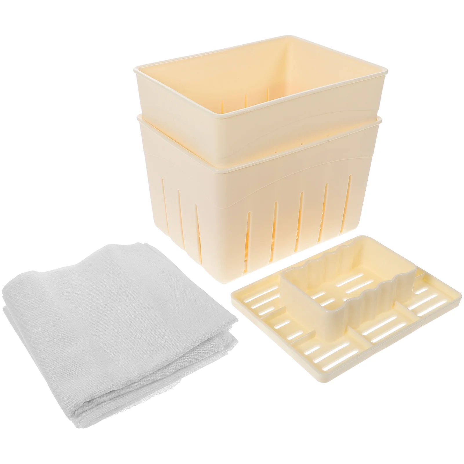 Plastic Tofu Press Mould Homemade Tofu Mold Soybean Curd Tofu Making Mold With Cheese Cloth Kitchen Cooking Tool
Plastic Tofu Press Mould Homemade Tofu Mold Soybean Curd Tofu Making Mold With Cheese Cloth Kitchen Cooking Tool