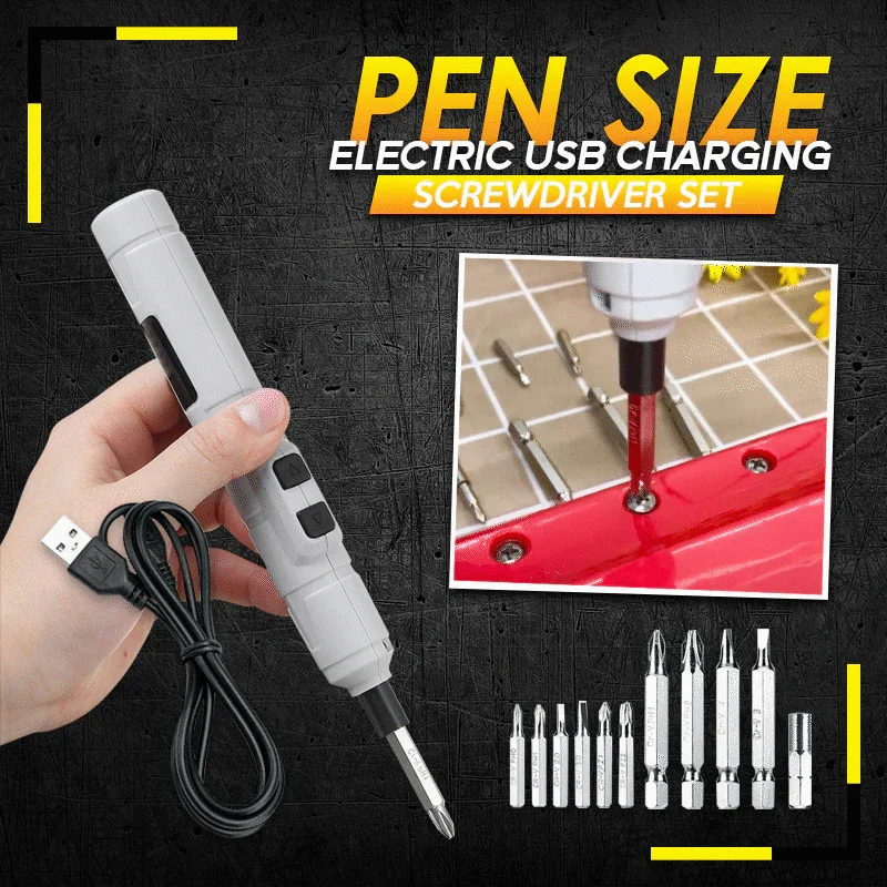 Мини-отвертка электрическая Беспроводная с насадками и гибким валом
Мини-отвертка электрическая Беспроводная с насадками и гибким валом