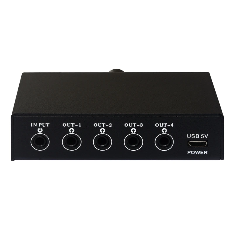 1 in 4 Out Audio Frequency Signal Distribute Device Non Consumption Output 3.5mm Interface
1 in 4 Out Audio Frequency Signal Distribute Device Non Consumption Output 3.5mm Interface