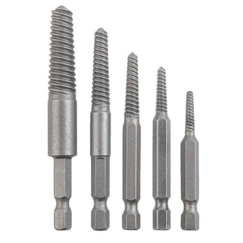 5Pcs Hex Screw Extractors Tool Broken Damaged Screw Extractor Drill Bit Guide Set Broken Bolt Remover
5Pcs Hex Screw Extractors Tool Broken Damaged Screw Extractor Drill Bit Guide Set Broken Bolt Remover