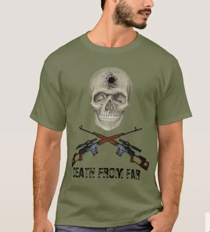 Death From Far. Personalized Cross Sniper Rifle Skull T-Shirt. Summer Cotton Short Sleeve O-Neck Mens T Shirt New S-3XL
Death From Far. Personalized Cross Sniper Rifle Skull T-Shirt. Summer Cotton Short Sleeve O-Neck Mens T Shirt New S-3XL
