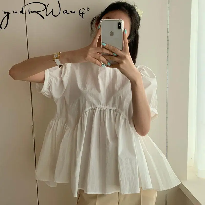 GetSpring Women Blouse Puff Sleeve Hollow Out Lace Up Ladies Shirt Fashion O Neck All Match Solid Female Tops Spring 2022 New
GetSpring Women Blouse Puff Sleeve Hollow Out Lace Up Ladies Shirt Fashion O Neck All Match Solid Female Tops Spring 2022 New