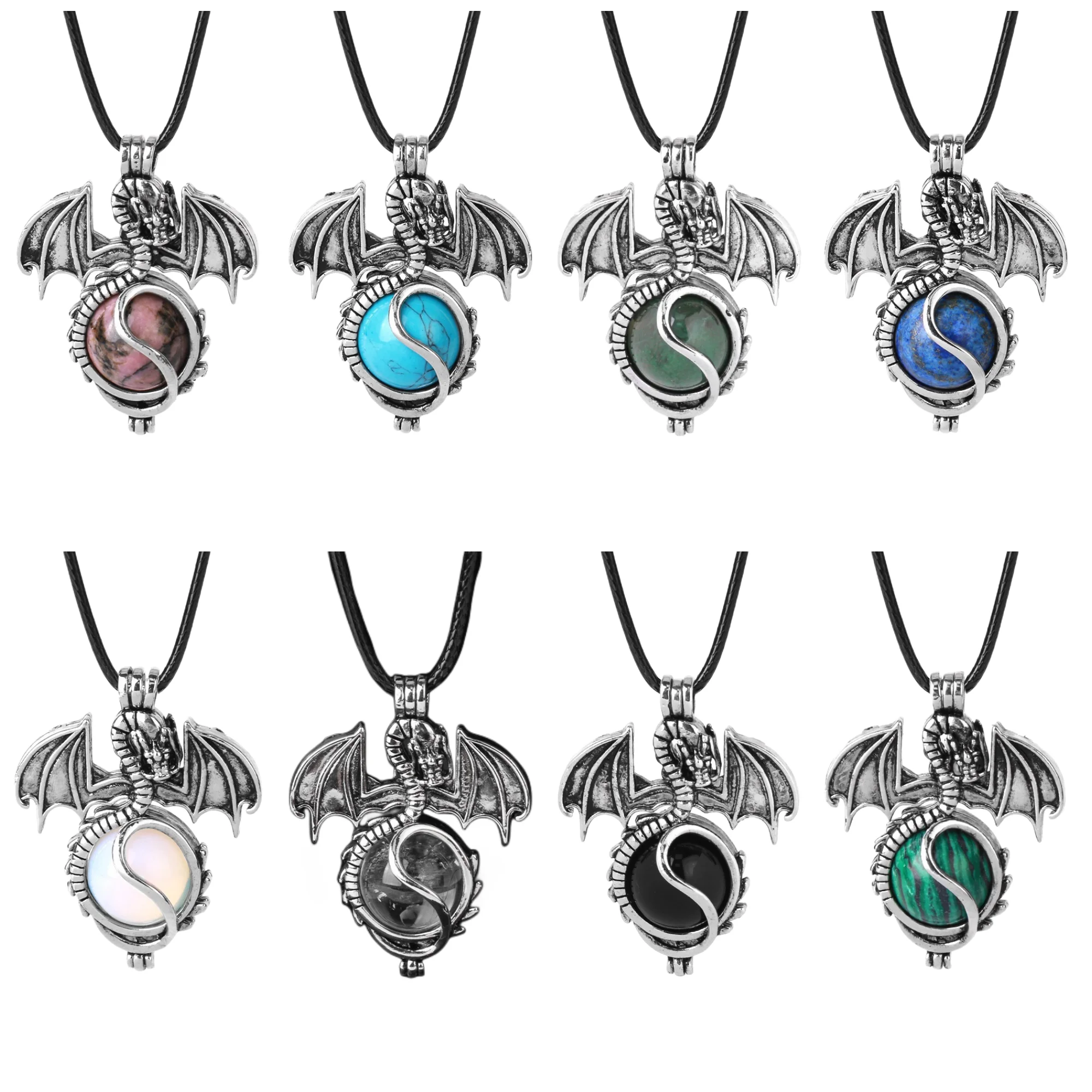New Big Dragon Necklace for Men Women Healing Chakra 16MM Crystal Spheres Pterosaur with Wings Pendant 37x47MM
New Big Dragon Necklace for Men Women Healing Chakra 16MM Crystal Spheres Pterosaur with Wings Pendant 37x47MM