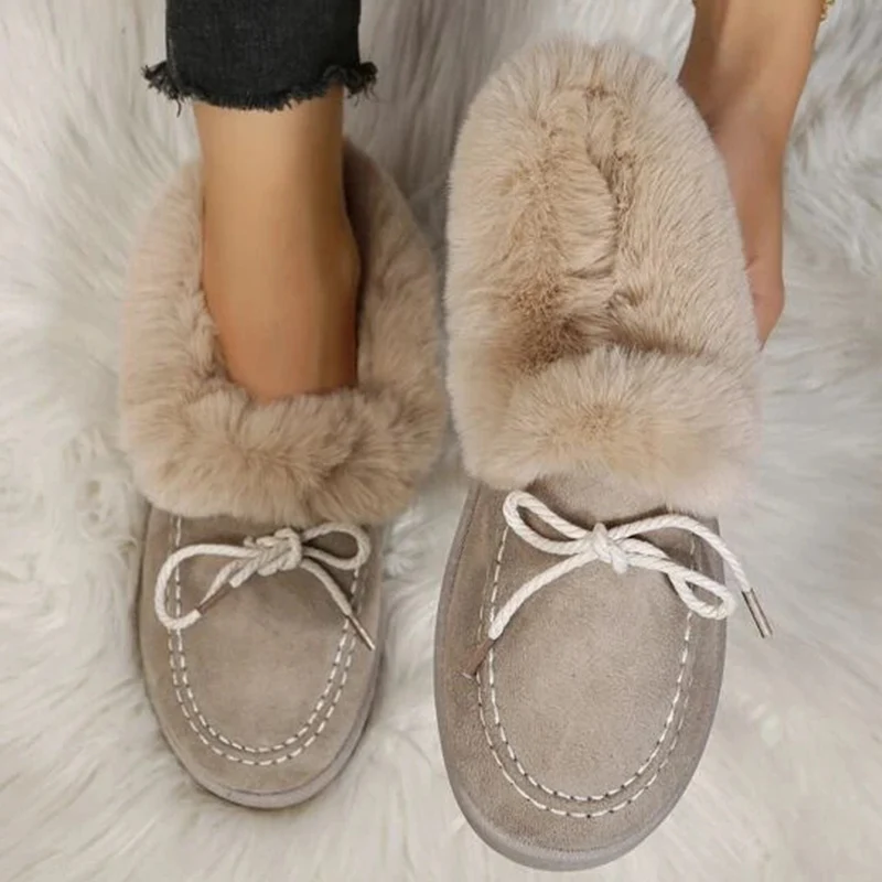 Bow Decor Thermal Fur Lined Faux Suede Snow Boots Women Boots Ankle Boots Winter Slip-on Indoor Cotton-padded Shoes woman Boots
Bow Decor Thermal Fur Lined Faux Suede Snow Boots Women Boots Ankle Boots Winter Slip-on Indoor Cotton-padded Shoes woman Boots