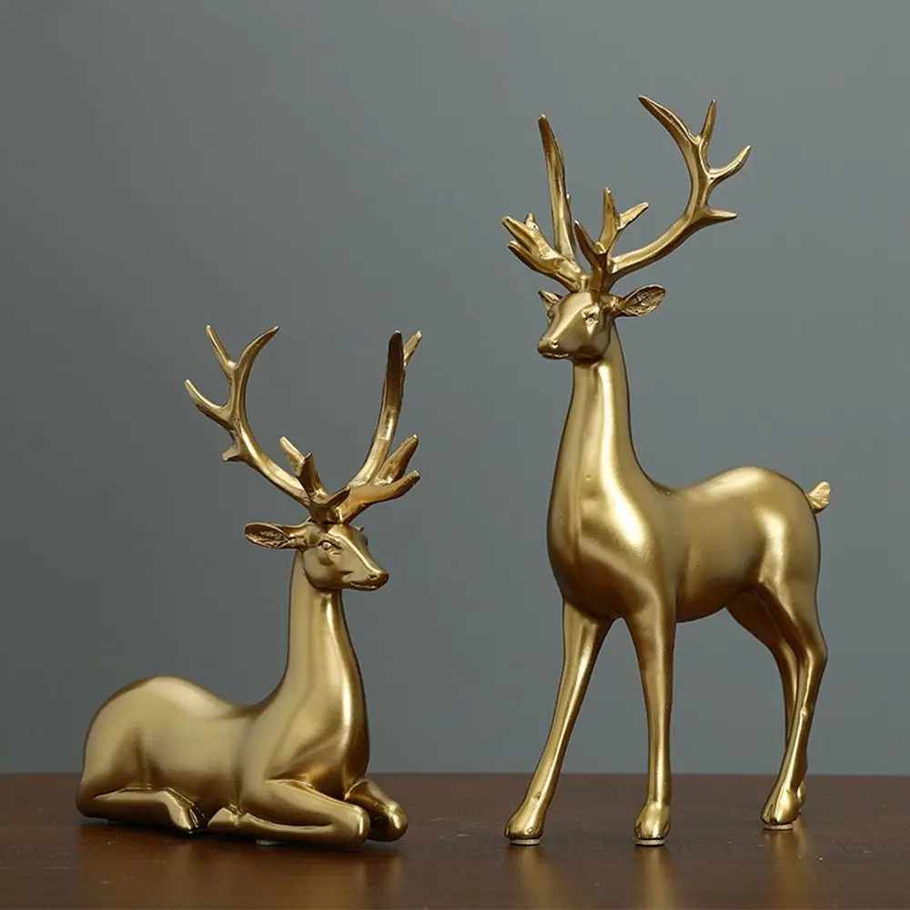 Golden Love Couple Animal Desk Living Room Sitting Standing Deer Resin Home Decoration Animal Statues Deer Figurines Deer Model
Golden Love Couple Animal Desk Living Room Sitting Standing Deer Resin Home Decoration Animal Statues Deer Figurines Deer Model