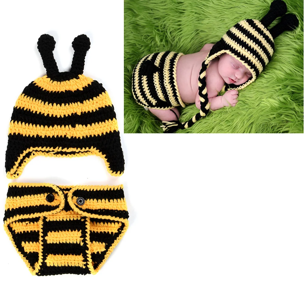 Newborn Photography Props Crochet Bee Shape Costume Prop Outfits Newborn Photography Clothing Set Baby Photo Props (Black and
Newborn Photography Props Crochet Bee Shape Costume Prop Outfits Newborn Photography Clothing Set Baby Photo Props (Black and