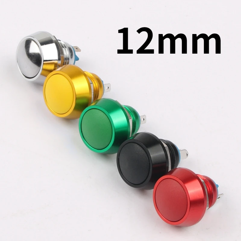 12mm metal button aluminum oxide color self resetting screw inching switch, one normally open, two pins 12V24V220V
12mm metal button aluminum oxide color self resetting screw inching switch, one normally open, two pins 12V24V220V