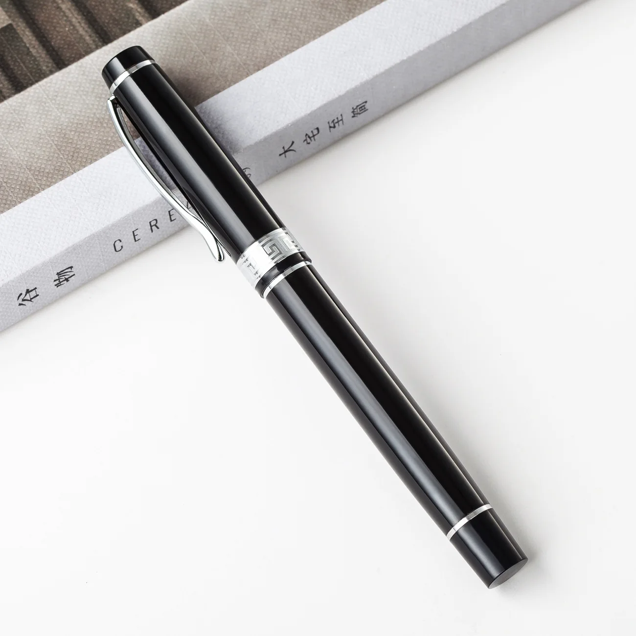 Luxury Metal Silver Black Signature Ballpoint Pens for Business Writing Office Supplies Stationery Customized Logo Name Gift
Luxury Metal Silver Black Signature Ballpoint Pens for Business Writing Office Supplies Stationery Customized Logo Name Gift