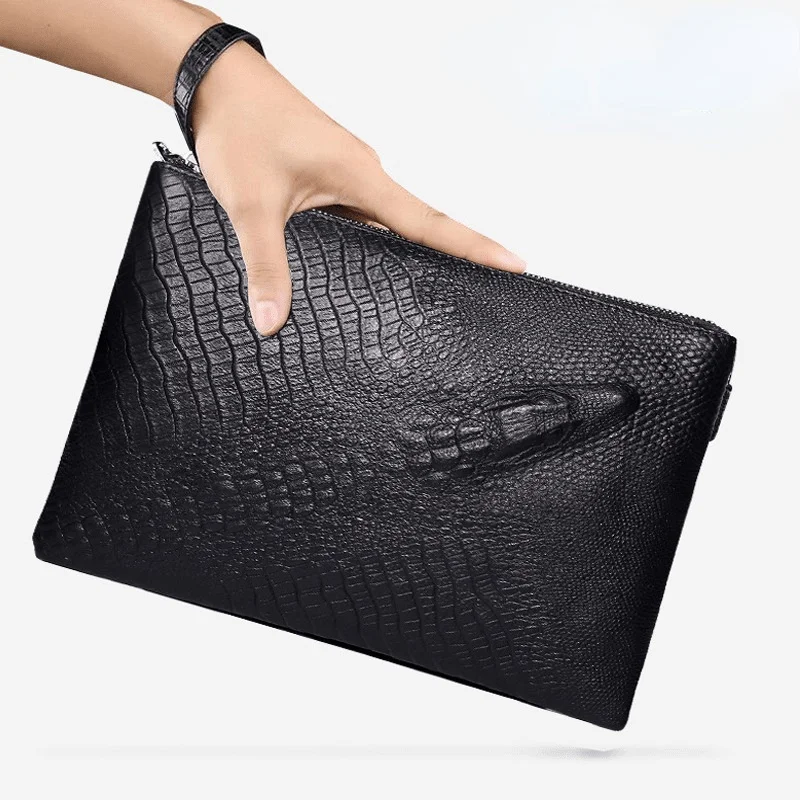 New Design Leather alligator Pattern Men's zipper handbag soft business clip bag wristlet luxury High-quality holographic purse
New Design Leather alligator Pattern Men's zipper handbag soft business clip bag wristlet luxury High-quality holographic purse