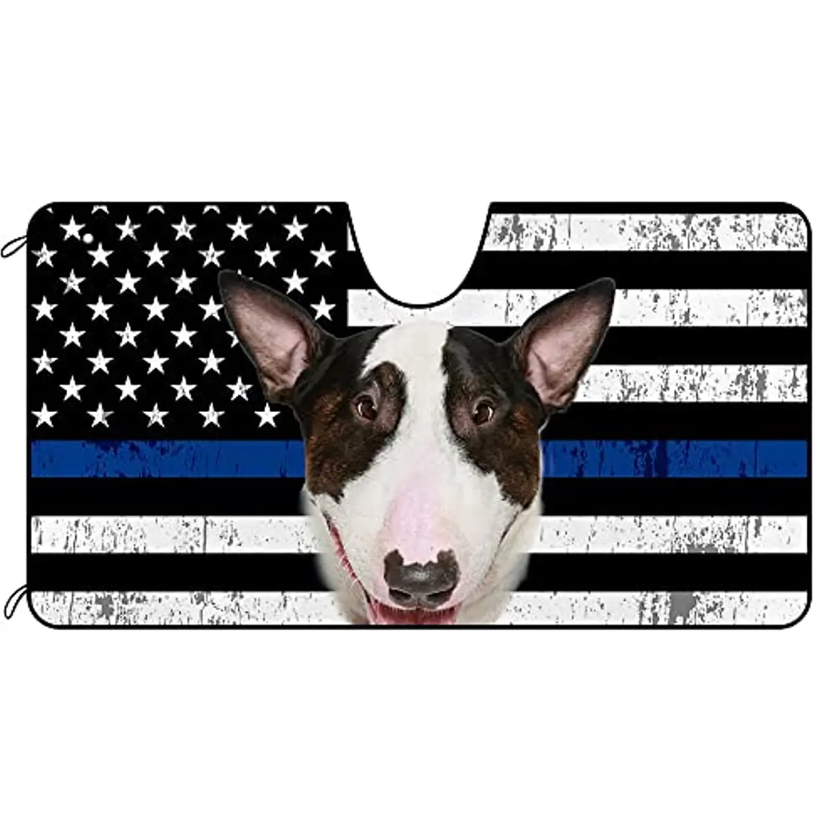 

Козырек на лобовое стекло для собак в кафето, коричневый, белый, бультерьер, американский флаг полиции США, патриотический автомобиль, переднее ветровое стекло Sun Sha