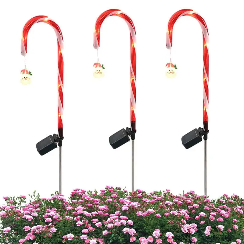 Candy Cane Light LED Light Solar Powered 3pcs IP65 Waterproof Candy Cane Decoration Yard Ornament Energy-Saving Lawn Decor For 
Candy Cane Light LED Light Solar Powered 3pcs IP65 Waterproof Candy Cane Decoration Yard Ornament Energy-Saving Lawn Decor For