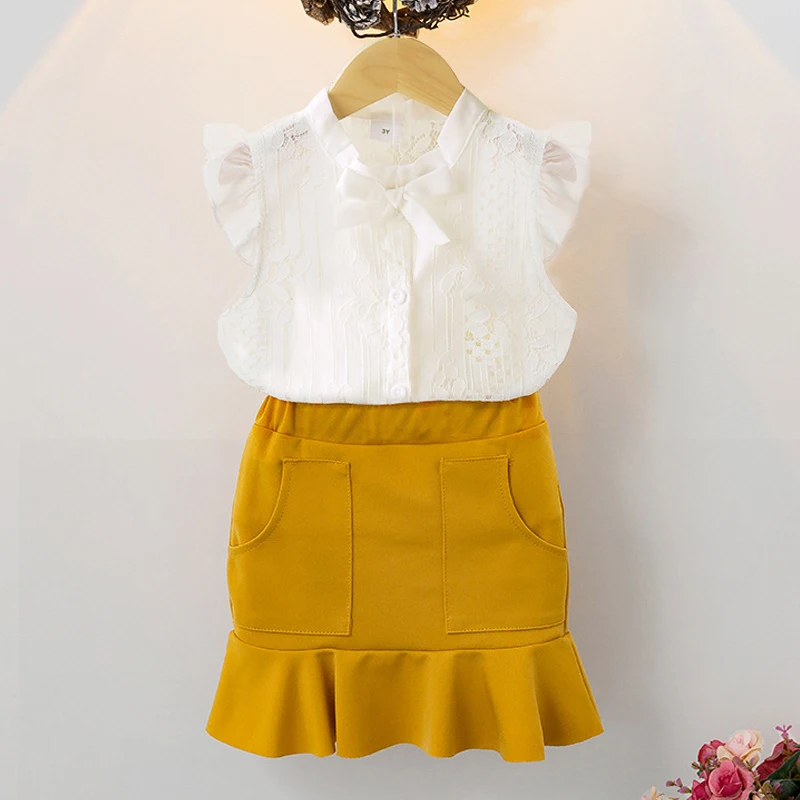 New Summer Lady Style Girls Set Hollow White Shirt+Skirt 2Pcs Clothing Sets Children's Clothing Young Children
New Summer Lady Style Girls Set Hollow White Shirt+Skirt 2Pcs Clothing Sets Children's Clothing Young Children